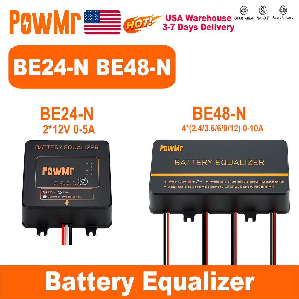 Renewable Energy House - PowMr USA 24V 48V Batterieausgleicher 2,4V-12V
