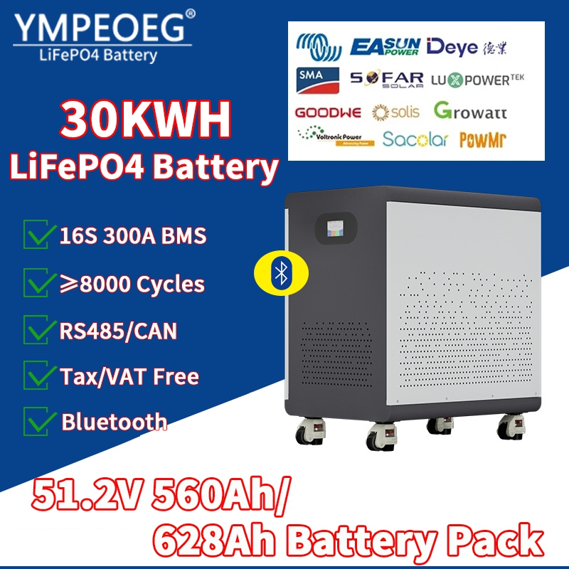 Renewable Energy House - 100% Volle Kapazität 51,2V 560Ah/628Ah LiFePO4