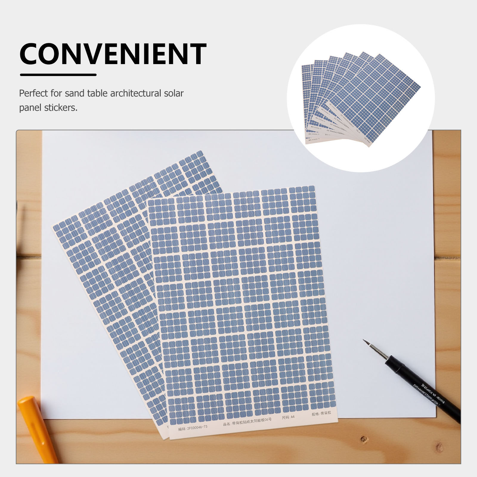 6 Blatt Aufkleber für Solarmod – Renewable Energy House Bewertung und Preis